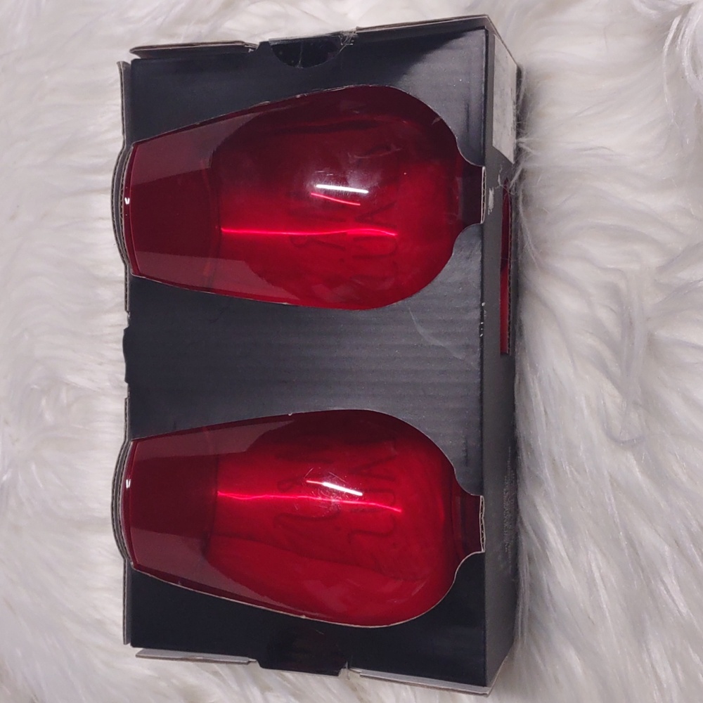 Rae Dunn Mr And Mrs Claus Stemless Glasses - Picture 2 of 6